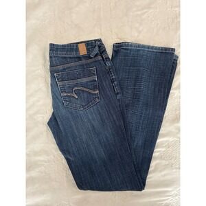 Maurices New Boot Dark Wash Bootcut Jeans Womens 3/4 Long Stretch Denim Indigo